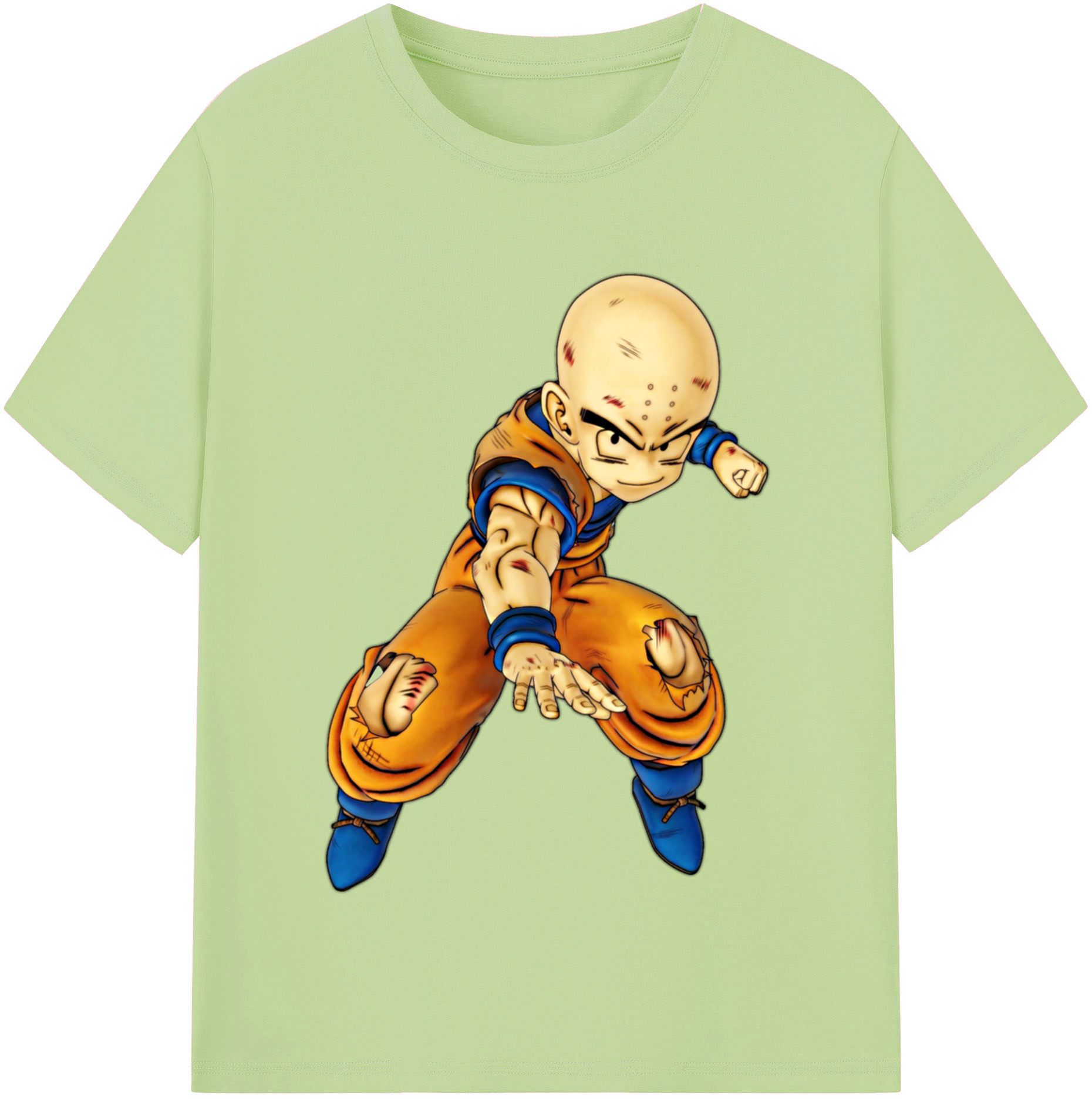 （画像用） ドラゴンボール クリリン DRAGON BALL krillin 綿100％半袖Tシャツ（フロントプリント）